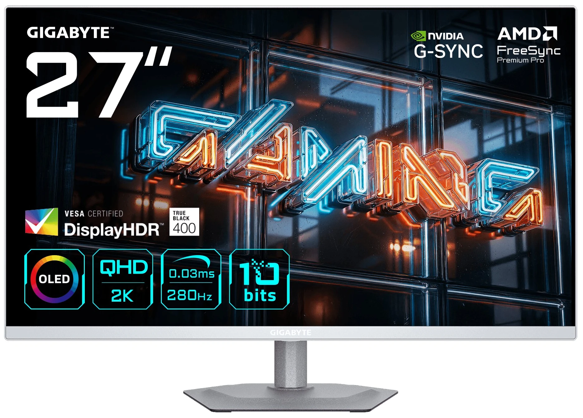 Монітор ігровий Gigabyte MO27Q2A ICE OLED Gaming Monitor